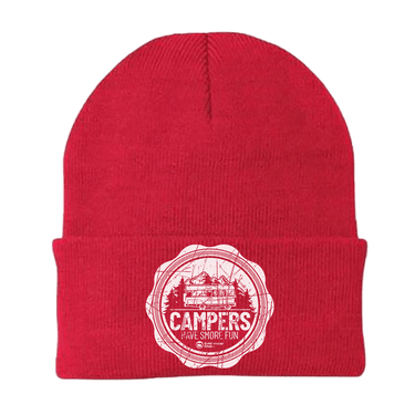 Camping Seal Embroidered Beanie